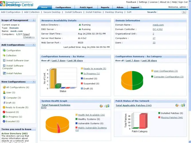 Network Management Tools To Make IT Admin Life Easier: The Best Free And Paid Software 7 Desktop Central Network Configuration and Monitoring Dashboard