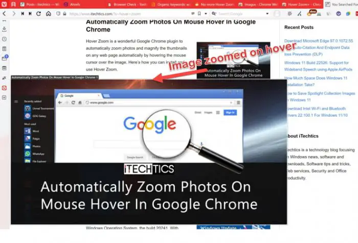 Automatically Zoom Photos On Mouse Hover In Google Chrome 2 Image zoom on hover