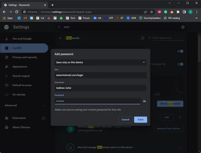 Download Google Chrome 101: Improved Downloads UI And Password Manager 5 Add password manually