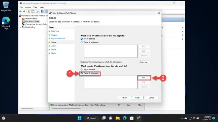 Add remote IP addresses