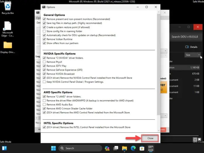 Adjust the settings for the tool