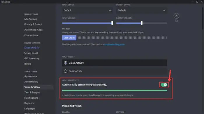 How to Fix Discord not Detecting Mic 9 auto sens