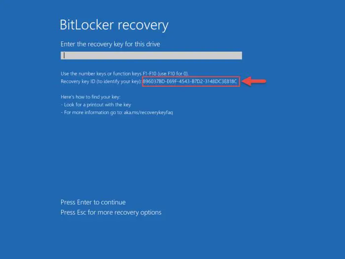 What Is BitLocker Recovery Key and How to Find It 9 bitlocker identifier