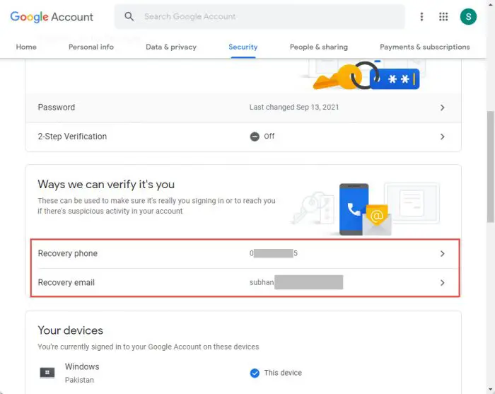 How to Activate Two Factor Authentication On Your Google Account 7 both added