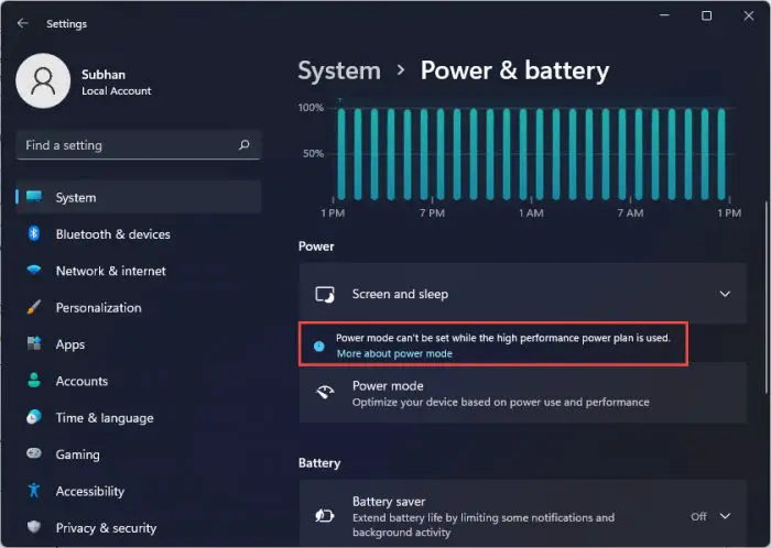 2 Ways to Change Power Modes in Windows 11 9 Cannot manage power mode through Settings app