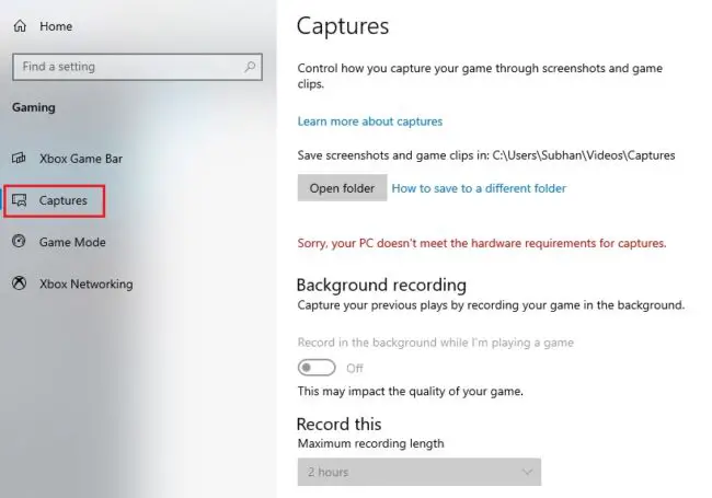 How To Manage Xbox Game Bar In Windows 10 3 captures