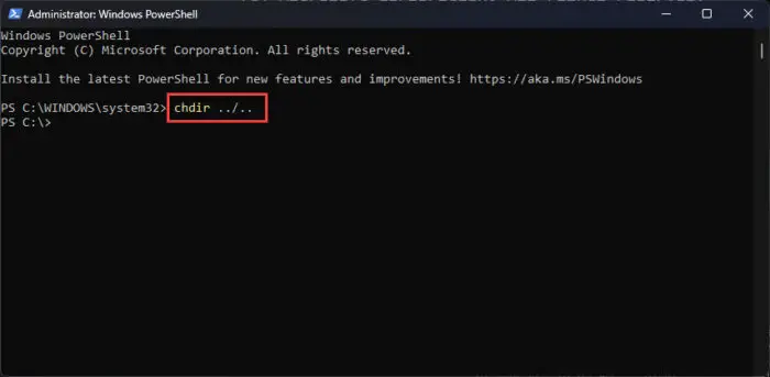 Change directory2