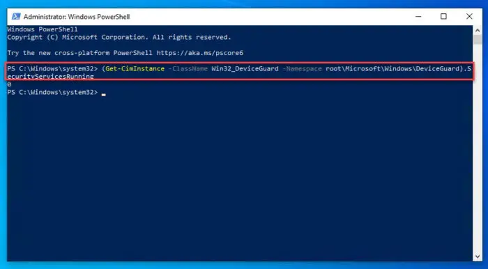 How To Enable Or Disable Windows Defender Credential Guard In Windows 11/10 34 Check Credential Guard status using PowerShell