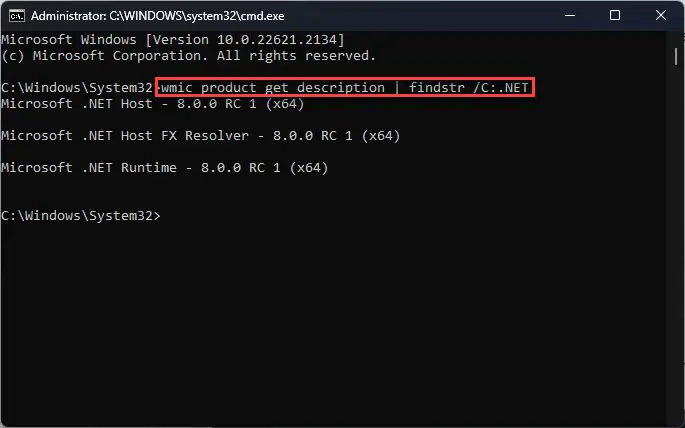 Download .NET 8 Release Candidate 1 (Offline Installers) 3 Check installed NET version