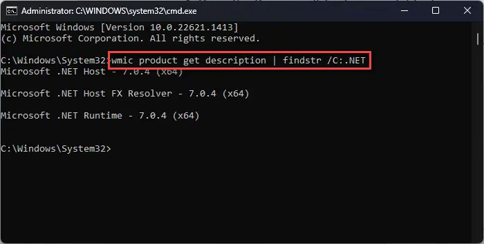 Download .NET 7.0.4 (Offline Installers) 3 Check installed NET version