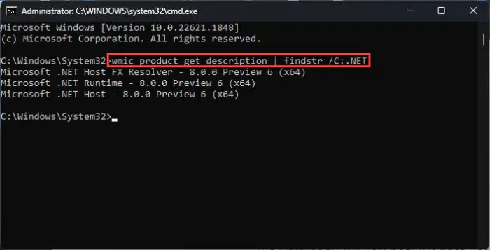 Download .NET 8 Preview 6 (Offline Installers) 3 Check installed NET version