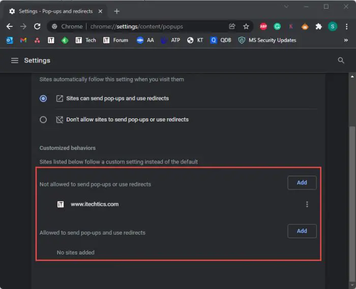 How to Disable Pop-Up Blockers in Web Browsers 3 chrome selective