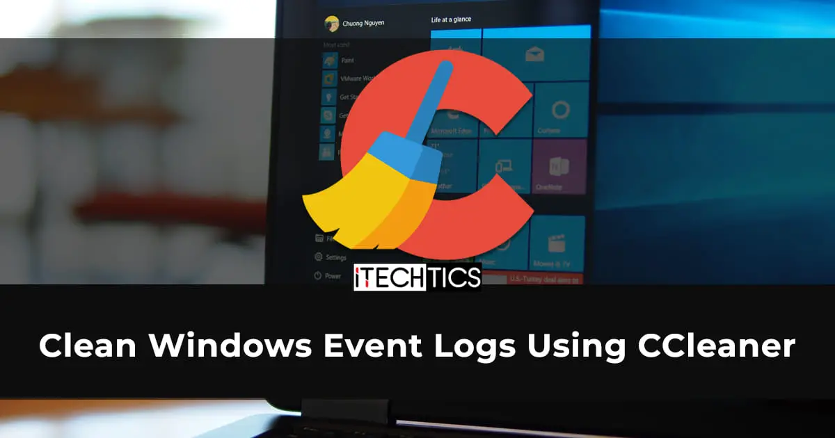 Clean Windows Event Logs using CCleaner