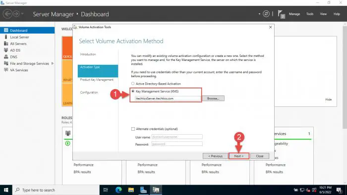 Configure KMS details