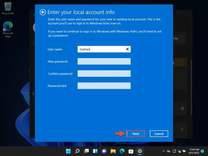 Configure password as none