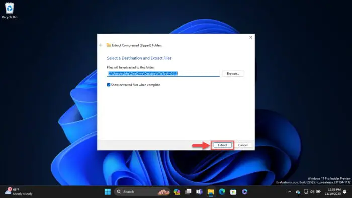 Confirm extraction