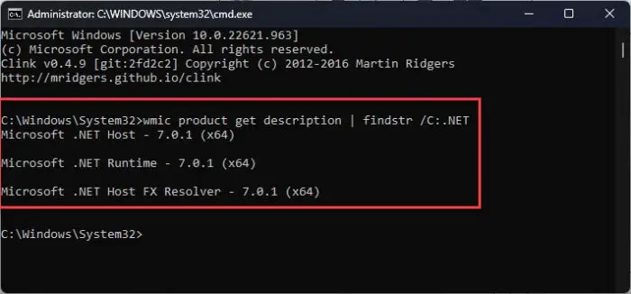 Download .NET 7.0.1 (Offline Installers) 3 Confirm NET installed version