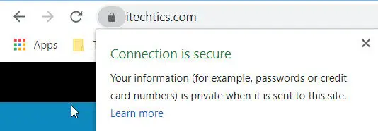 Connection is secure 1 Connection is secure 1
