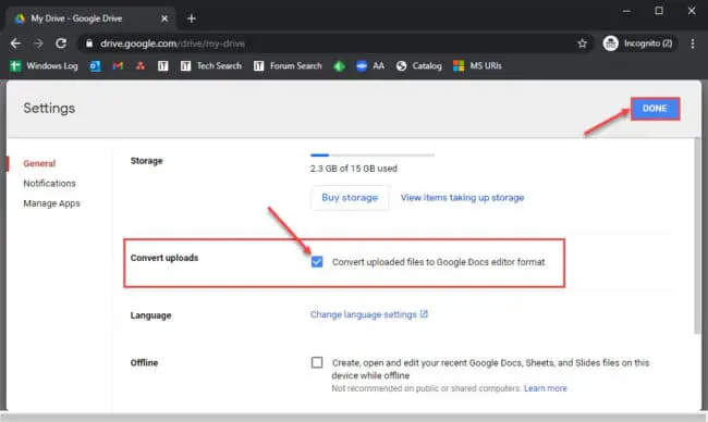 How To Free Up Space In Gmail And Google Drive 6 convert uploads 1