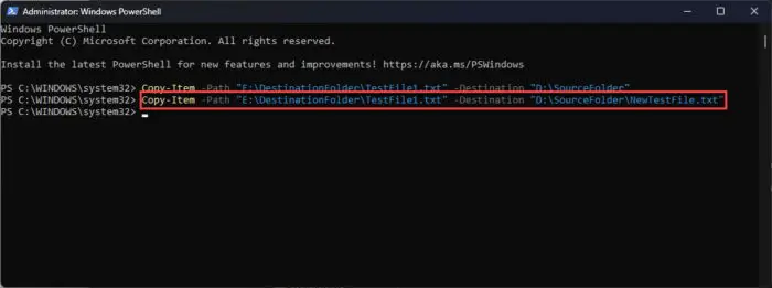 How To Work With Filesystems And Directories In PowerShell 9 Copy a file while renaming it using PowerShell