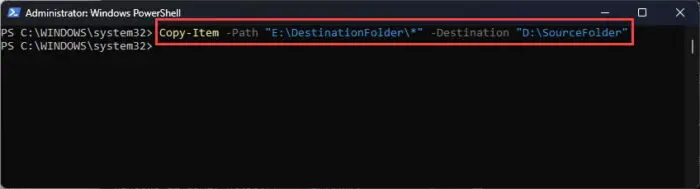 How To Work With Filesystems And Directories In PowerShell 10 Copy all items from source folder to target folder using PowerShell