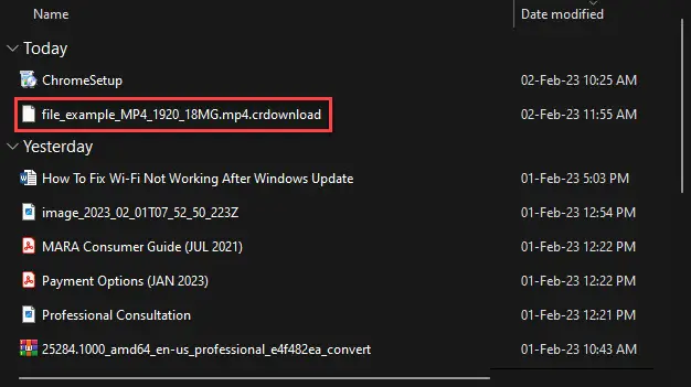 What Is A CRDOWNLOAD File And How To Open It 1 crdownload file example