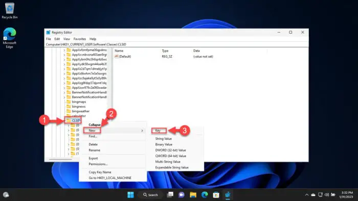 Create new key