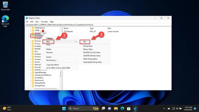 Create the new System key