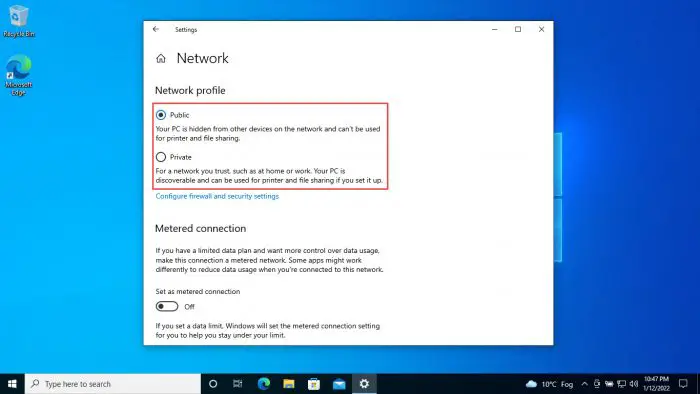 4 Ways To Change Network Type In Windows 10 (Public, Private, Or Domain) 2 current network profile