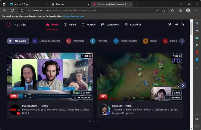 Microsoft Edge 103 Now The Optimal Browser For Gamers 1 Dedicated home page for gaming