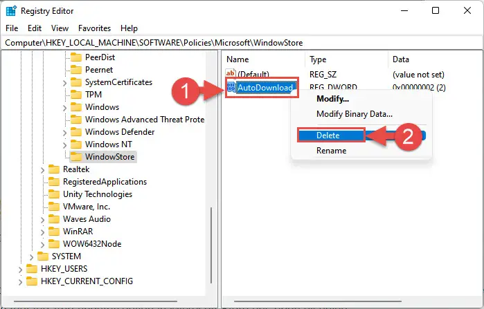 5 Ways to Enable/Disable Automatic Updates for Microsoft Store Apps in Windows 10 delete 1