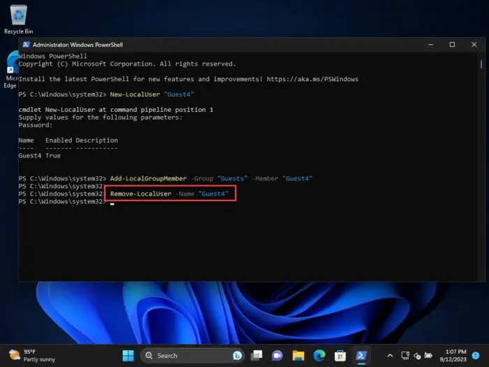 How To Enable And Create Guest Account On Windows 10, 11 24 Delete Guest account from PowerShell
