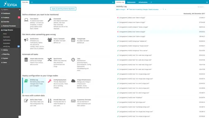 Network Management Tools To Make IT Admin Life Easier: The Best Free And Paid Software 3 Icinga Overview activity
