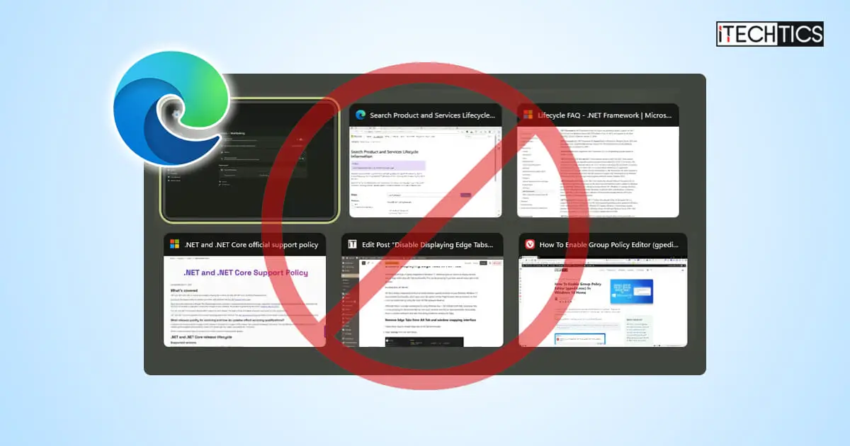 Disable Edge Tabs in Alt tab window