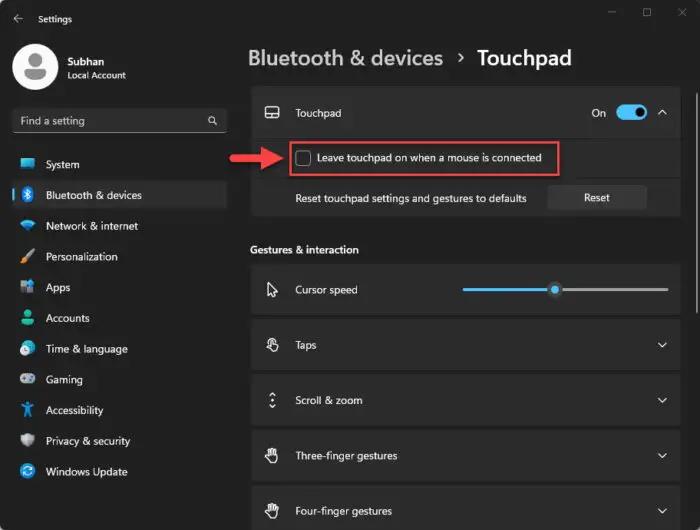 How To Disable Or Enable Touchpad On Laptop 4 Disable touchpad when mouse is connected