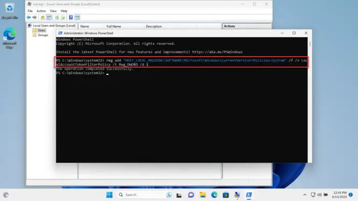How To Disable UAC Remote Restrictions With LocalAccountTokenFilterPolicy 9 Disable UAC remote restrictions from command line