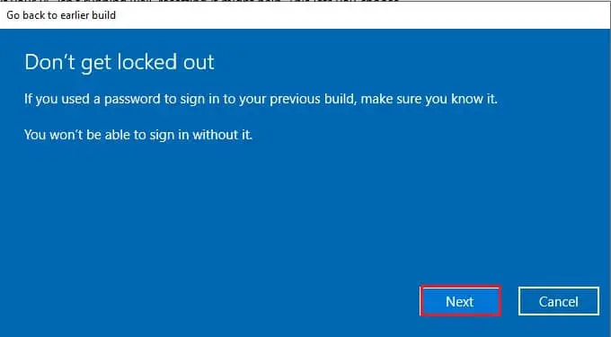 dont get locked out
