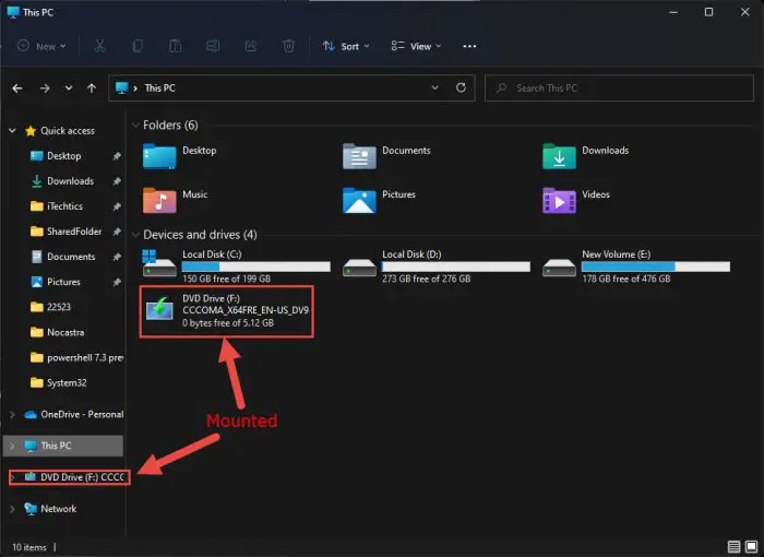 How to Mount ISO Images in Windows 11/10 1 doubleclick mounted
