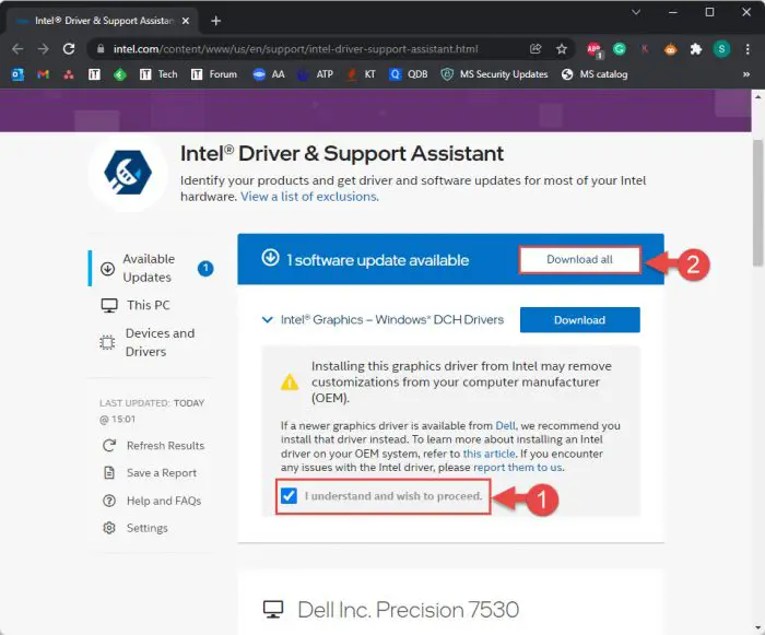 How To Install Latest Intel Drivers using Intel Driver and Support Assistant 7 download all