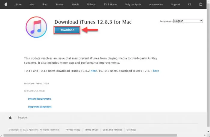 Download iTunes 12.12.10 (Offline Installers) 5 Download iTunes for Mac 1
