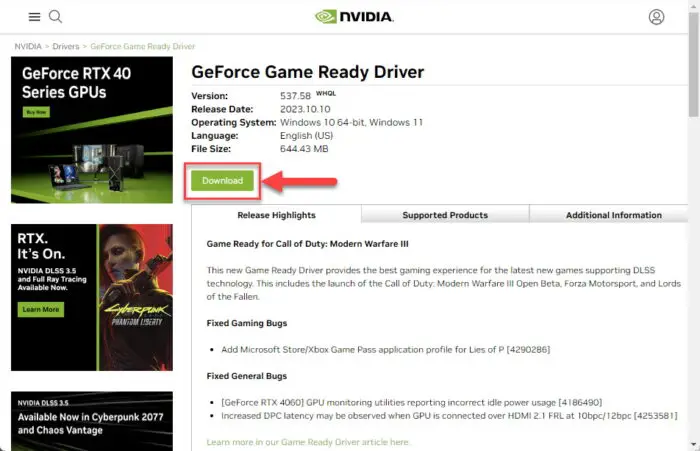 Download the driver