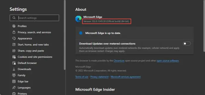 Microsoft Edge 102 Released With Security Fixes But No Major Features 5 Edge successfully updated