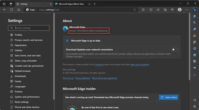 Download Microsoft Edge 116 + Security Baseline With Split Screen, Cross-Device File Sharing 8 Edge updated to version 116