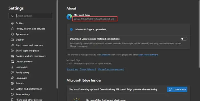 Download Microsoft Edge 118 + Security Baseline With AI-Powered Find On Page 6 Edge updated to version 118
