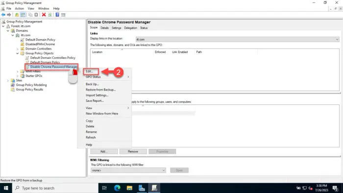 Edit the new GPO 2