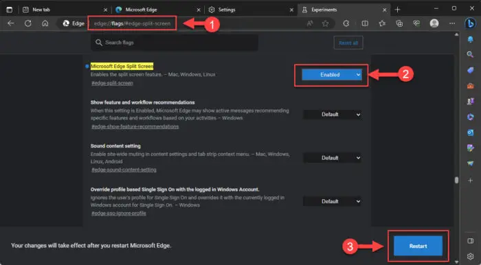 Download Microsoft Edge 115 Fixes 14 Vulnerabilities, Includes Mouse Gestures, Split View 3 Enable Microsoft Edge split screen feature