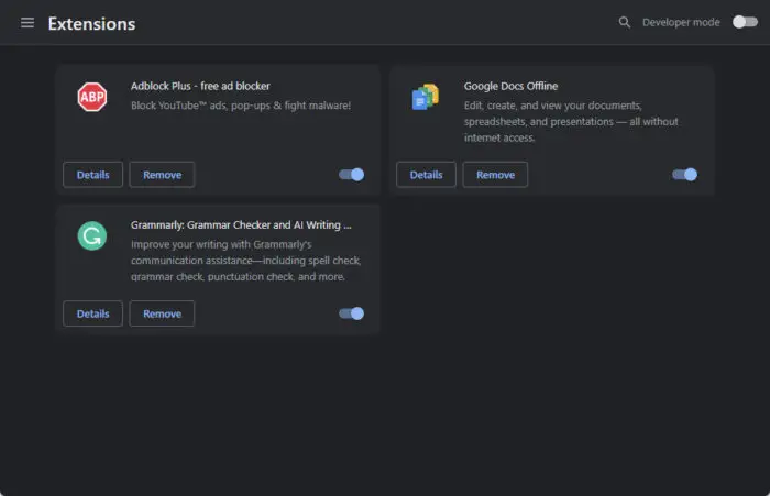 Disable, Manage Google Chrome Extensions On Specific Sites 1 Enable or disable Chrome extensions from Extensions management page