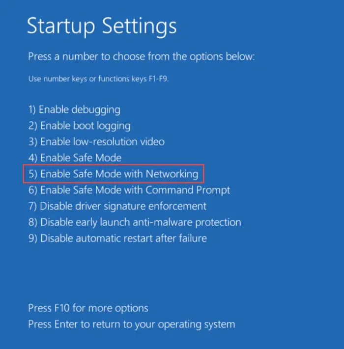 11 Ways to Fix Windows 11 Restarting Randomly 4 enale safe mode with networking