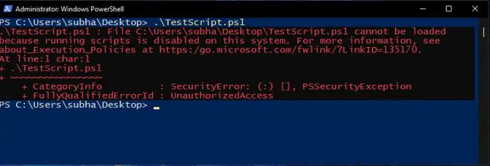 How To Enable Script Execution In Windows PowerShell 1 error