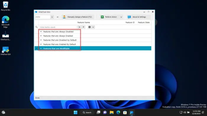 Expand feature category